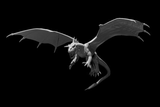 Black Dragon Wyrmling Flying - YourMiniature Tabletop Figuren