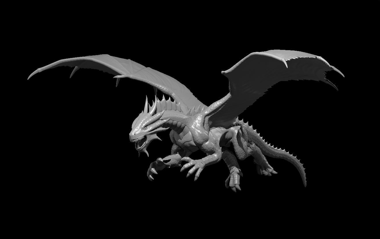 Bronze Dragon Wyrmling Flying - YourMiniature Tabletop Figuren