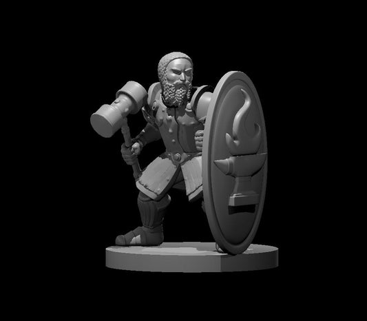 Dwarf Fighter Tower Shield - YourMiniature Tabletop Figuren