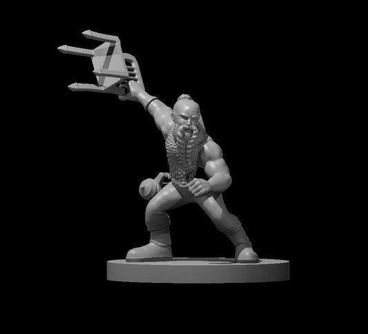 Dwarf Fighter Improvised Weapon - YourMiniature Tabletop Figuren