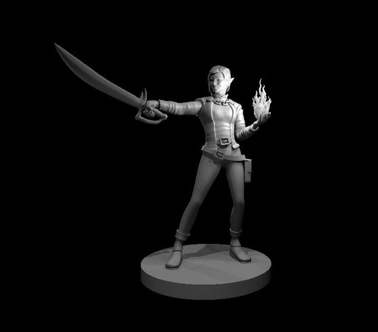 Elf Female Hexblade Warlock - YourMiniature Tabletop Figuren