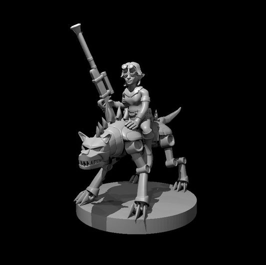 Female Gnome Artificer with Iron Defender - YourMiniature Tabletop Figuren
