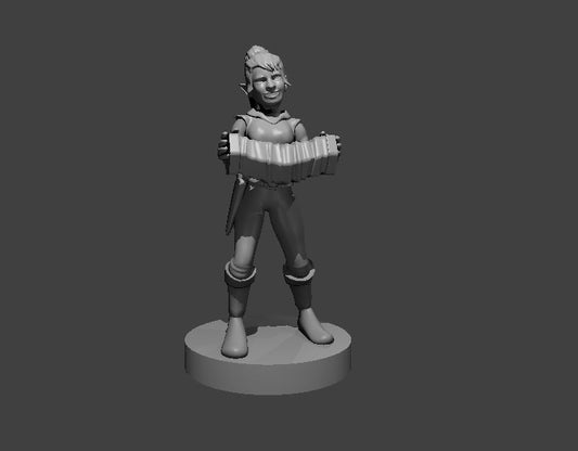 Female Gnome Bard with Accordian - YourMiniature Tabletop Figuren