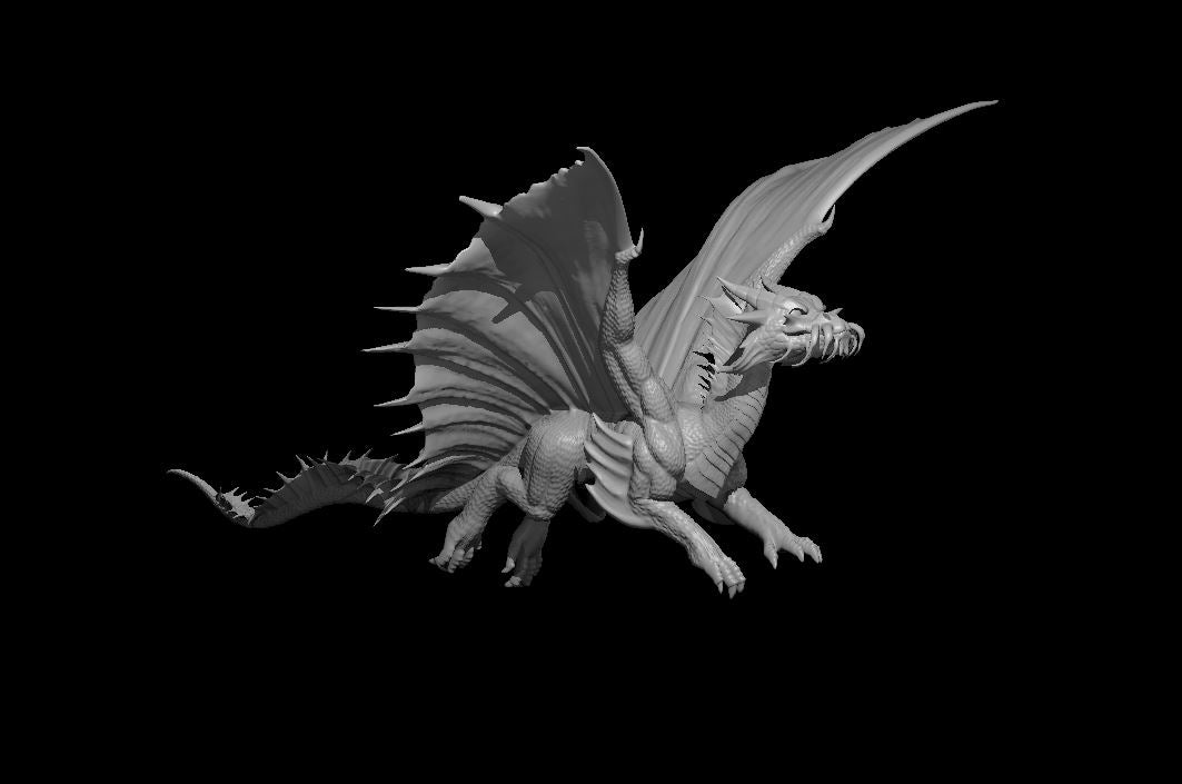 Gold Dragon Wyrmling Flying - YourMiniature Tabletop Figuren