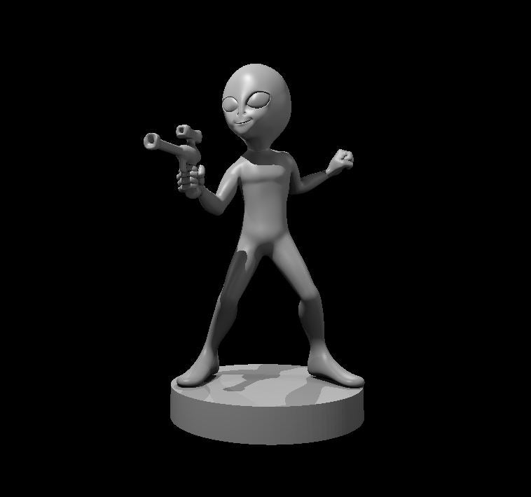 Grey Alien with blaster - YourMiniature Tabletop Figuren
