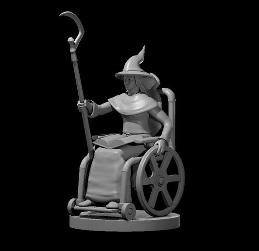 Female Human Wizard in Wheel Chair - YourMiniature Tabletop Figuren